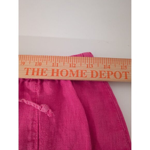 Match Point Linen Skirt Womens Size Small Pink Elastic Waist Drawstring A Line - Picture 6 of 7